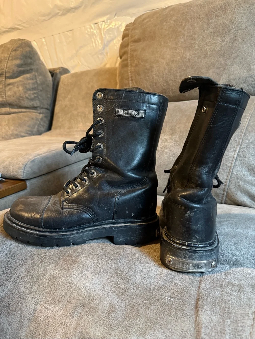 Harley-Davidson Men's Black Leather Motorcycle Riding Boots